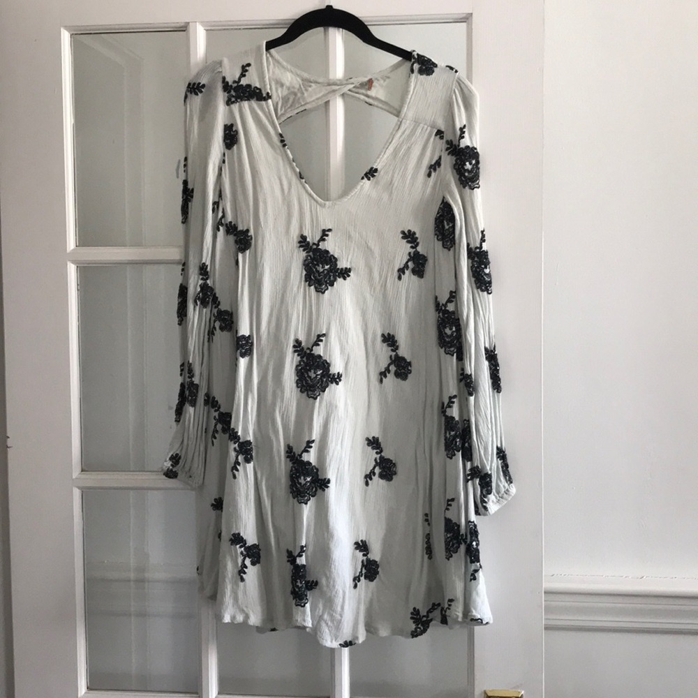 Hand embroidered free people dress